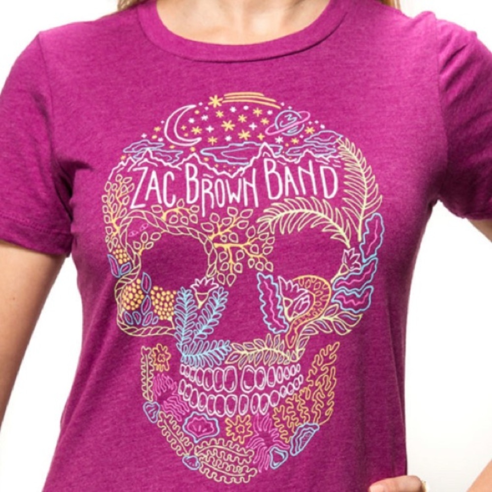 Zac Brown Band Black Out The Sun 2016 Tour Ladies Shirt Sz XL
